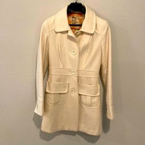 gorgeous cream colored pea coat